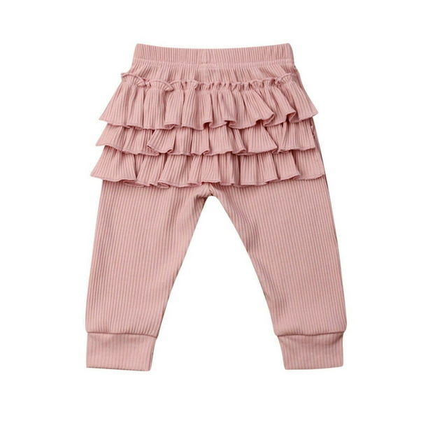 Multitrust Multitrust Infant Baby Girl Ruffle Leggings Trousers