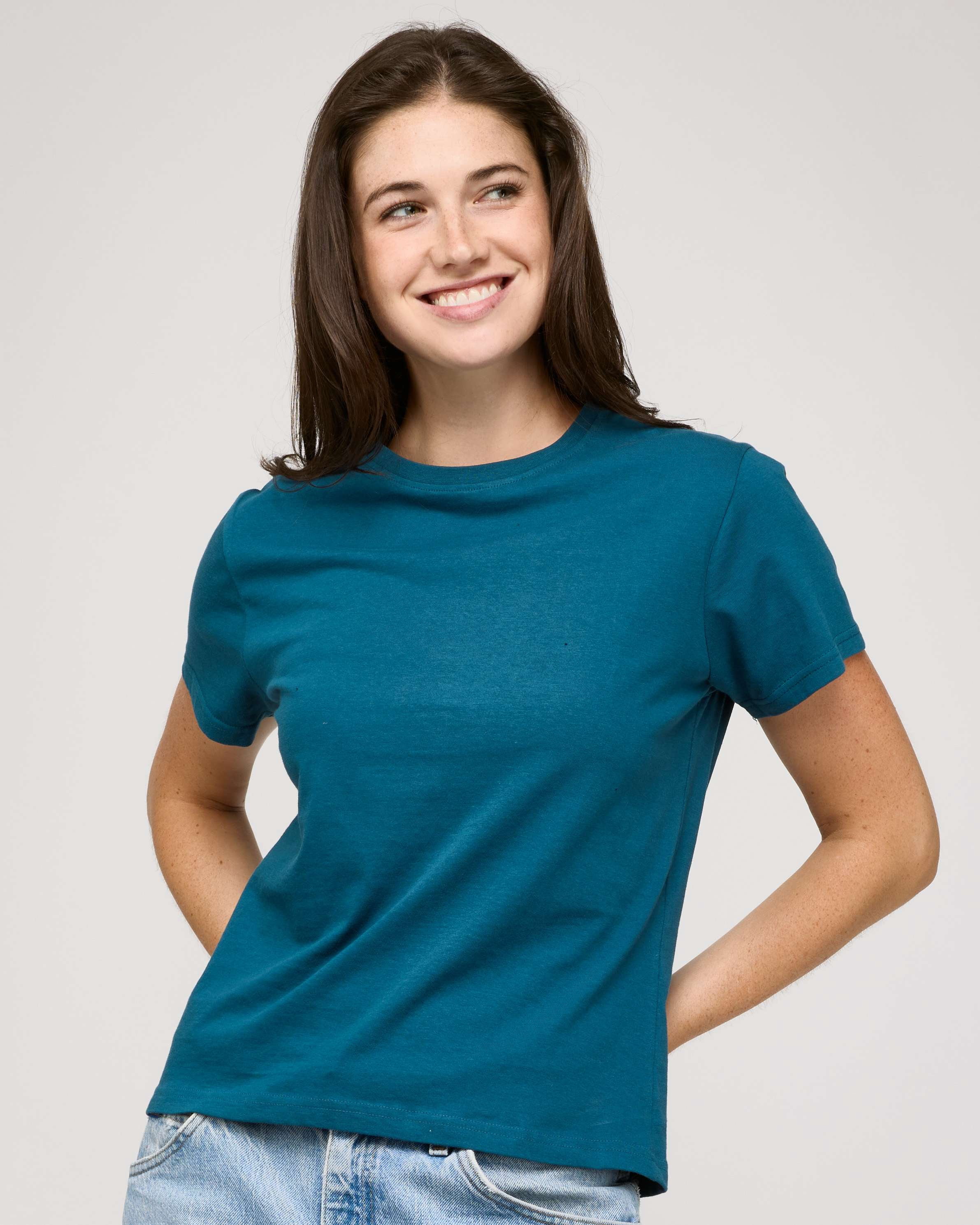 Real Essentials 5 Pack: Women’s 100% Cotton Oversized Short Sleeve T-Shirts Fashion Trendy Tees (Available in Plus Size)