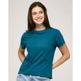 thumbnail image 2 of Real Essentials 5 Pack: Women’s 100% Cotton Oversized Short Sleeve T-Shirts Fashion Trendy Tees (Available in Plus Size), 2 of 5