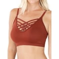 Zenana Women's & Plus Front VLattice Bralette Sports Bra with
