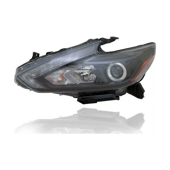 Headlight Assembly - Compatible/Replacement for '16-18 Nissan Altima Sedan SL/SR 2.5/3.5L - LED Daytime Running Light With Smoked Bezel - Left Hand - Driver - 260609HS3B