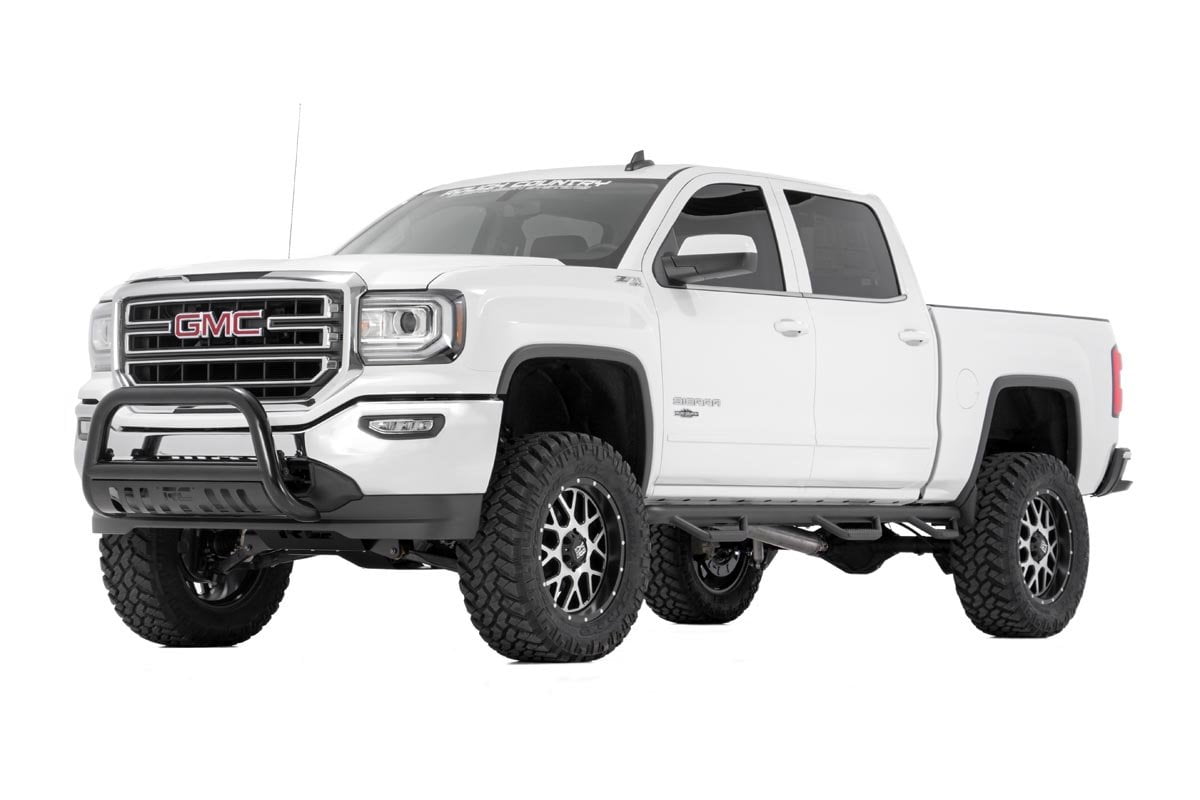 Rough Country W2W Nerf Bar Hoop Steps Compatible w/ 2014-2018 Chevy Silverado GMC Sierra Crew Cab 5.8 FT Bed w/Bed Step 