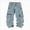 Z010-Blue, variant on VUHXZWAF Boys Denim Shorts Elastic Waist Summer Half Pants Stretchy Cargo Jean with Pockets Size 11-12 Years