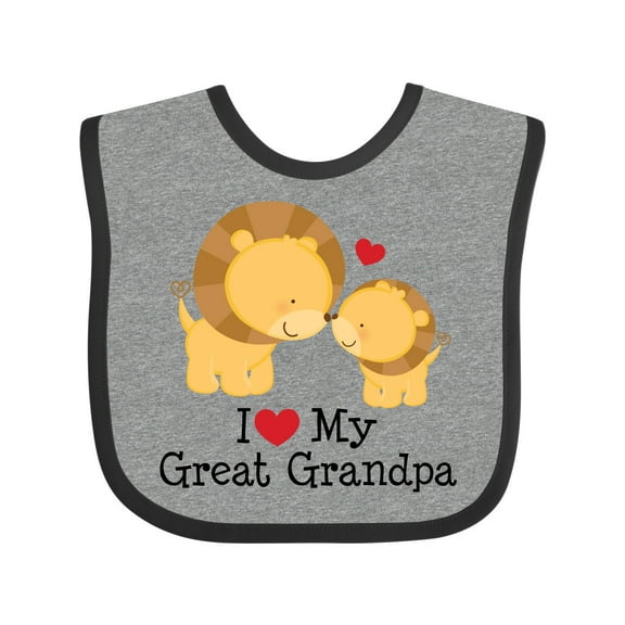 Inktastic I Love My Great Grandpa Boys or Girls Baby Bib