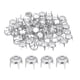 thumbnail image 1 of Uxcell 60Pcs Studs de strass, Rivets redondos de 6mm, cuentas de garra, cabeza de clavo, Plata/Blanco, 1 of 6