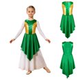 thumbnail image 5 of iiniim Big Girls Sleeveless Lyrical Praise Dance Dress Green 6, 5 of 7