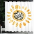 thumbnail image 4 of Ambesonne Yellow Shower Curtain, Watercolor Effect Sun, 69"Wx70"L, Orange Black, 4 of 5