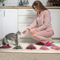 thumbnail image 4 of Christmas Kitchen Rug Set of 2 Absobent Kitchen Mats for Floor,Merry Christmas Pink Triangle Tree Kitchen Floor Mats for Bathroom,Room Bedroom (47x17+30x17in), 4 of 7