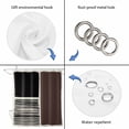 thumbnail image 4 of Brown Black Shower Curtain, Waterproof Shower Curtains for Bathroom, Modern Abstract Art Farmhouse Striped Washable Fabric Bathtub Curtain Set Bath Decor with 12 Hooks Long 72"x84", 4 of 8