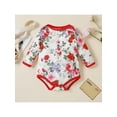 thumbnail image 5 of Gureui Infant Girls Boys Romper, Spring Long Sleeve Printed Triangle Bodysuit, 5 of 9