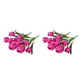 thumbnail image 2 of Bearachild 2 uds ramo de 9 cabezas flores artificiales tulipanes Mini simulación nupcial flor de imitación arreglos de fiesta de boda Type10 NO10, 2 of 6