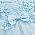 thumbnail image 6 of Timegard Toddler Baby Girl Clothes Newborn Ruffle Cute Floral Lace Onesie Infant Comfy Mesh Dress Outfits with Headbead, 6 of 7