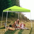 thumbnail image 3 of EAGLE PEAK 10x10 Slant Leg Pop Up Canopy Tent Easy One Person Setup Instant Outdoor Beach Canopy Folding Portable Sports Shelter 10x10 Base 8x8 Top(Fluorescent Green), 3 of 10
