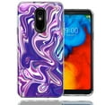 thumbnail image 1 of MUNDAZE For LG Stylo 5 Purple Paint Swirl Design Double Layer Phone Case Cover, 1 of 2