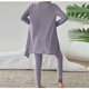 thumbnail image 4 of HongQid Womens Waffle Knit 3 Piece Lounge Sets Pajama Tank Top Long Sleeve Cardigan and Pants Loungewear Outfit, 4 of 4