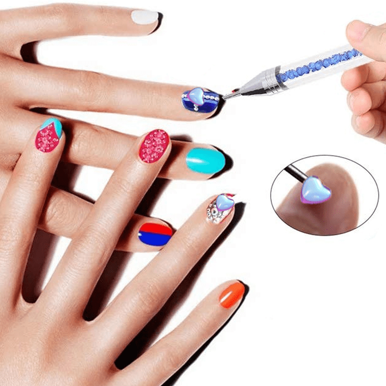 cute nail designs with rhinestones