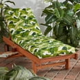 thumbnail image 6 of Greendale Home Fashions 73'' x 23'' Outdoor Chaise Lounge Cushion, Palm Leaves White, 6 of 8