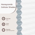 thumbnail image 6 of Allesin Top Down Bottom Up Cellular Shades,Blackout Blinds Noise Reduction, Cordless Cellular Shades Room Darkening Honeycomb Blinds, Light Filtering (White,34"x60"), 6 of 9