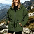thumbnail image 5 of Edvintorg Waterproof Rain Jacket Women Long Sleeve Zip Up Raincoat Waterproof Hooded Windbreaker with Pocket Plus Size Womens Clothes Army Green XXXL, 5 of 9