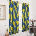 thumbnail image 3 of Colorful Yellow Banana Blackout Curtains Window Drapes Room Darkening Thermal Insulated Grommets Blackout Curtains, for Living, Dining, Bedroom,2 Panels, 3 of 6