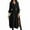 Black, variant on Fall Dress for Women with Belt Elegant Party Wedding Guest Maxi Gown Long Sleeve Wrap V Neck Trendy Split Dress (L, Purple)