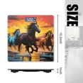 thumbnail image 2 of High Precision Body Weight Scale Smart Bathroom Scales with Large LCD Display(400lbs),Decorative for Bedroom-Horses Running Along The Riverbank With The Sunset Sky, 2 of 4
