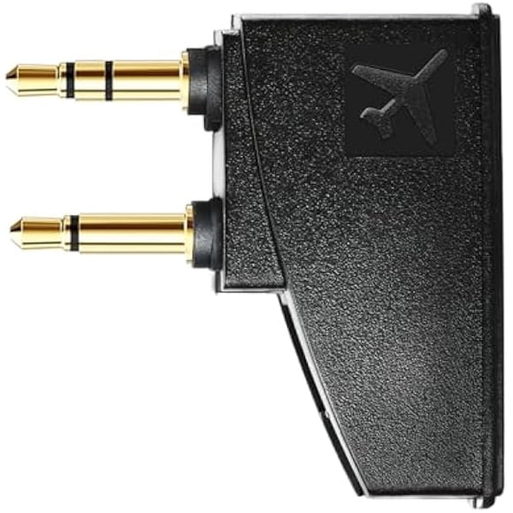 wonima11 QC 45 Airplane Headphone Adapter Compatible with Bose 700 QuietComfort 2 QC3 QC45 QC35 QC15 QC25 QC20 NC700 SoundLink SoundLink II AE2 and More Headphones, Golden Plated 3.5mm Jack