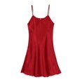 thumbnail image 4 of Women Sexy Lace Slips Nightgowns Sleepwear Leakage Full Shoulder Lingerie Nightdress, 4 of 4