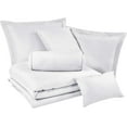 thumbnail image 2 of Chezmoi Collection 7-Piece Hotel Dobby Stripe Comforter Set, California King, White, 2 of 3