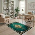 thumbnail image 2 of ODIKA Bathroom Ornamental Vintage Watercolor Plume Scrolls Classical for Playroom, Bedroom, Reading Nook, Pet Friendly & Kids Safe Play, 2 of 7