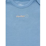 Bliss by Garanimals Baby Boys or Girls Cotton Days of the Week Bodysuits Set, 7-Piece, Sizes 0M-18M