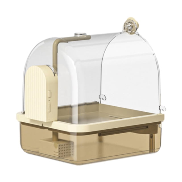 Bañera de baño de pájaro automático colgante de pájaros bañera para budgie pájaros pequeños conure Café