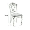 thumbnail image 5 of Victorian Style Writing Desk Chair with Engraved Backrest, Antique White- Saltoro Sherpi, 5 of 5