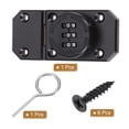 thumbnail image 3 of Combination Cabinet Lock, 3-Digit Password Cabinet Lock Zinc Alloy Mechanical Keyless Safety Doors Latch, Black, 3 of 7