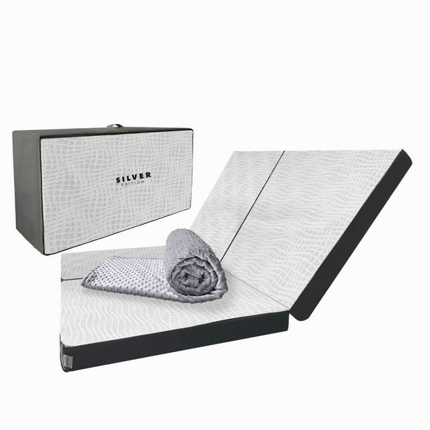 Pack Colchón King Size Plegable Silver Edition + Cobija