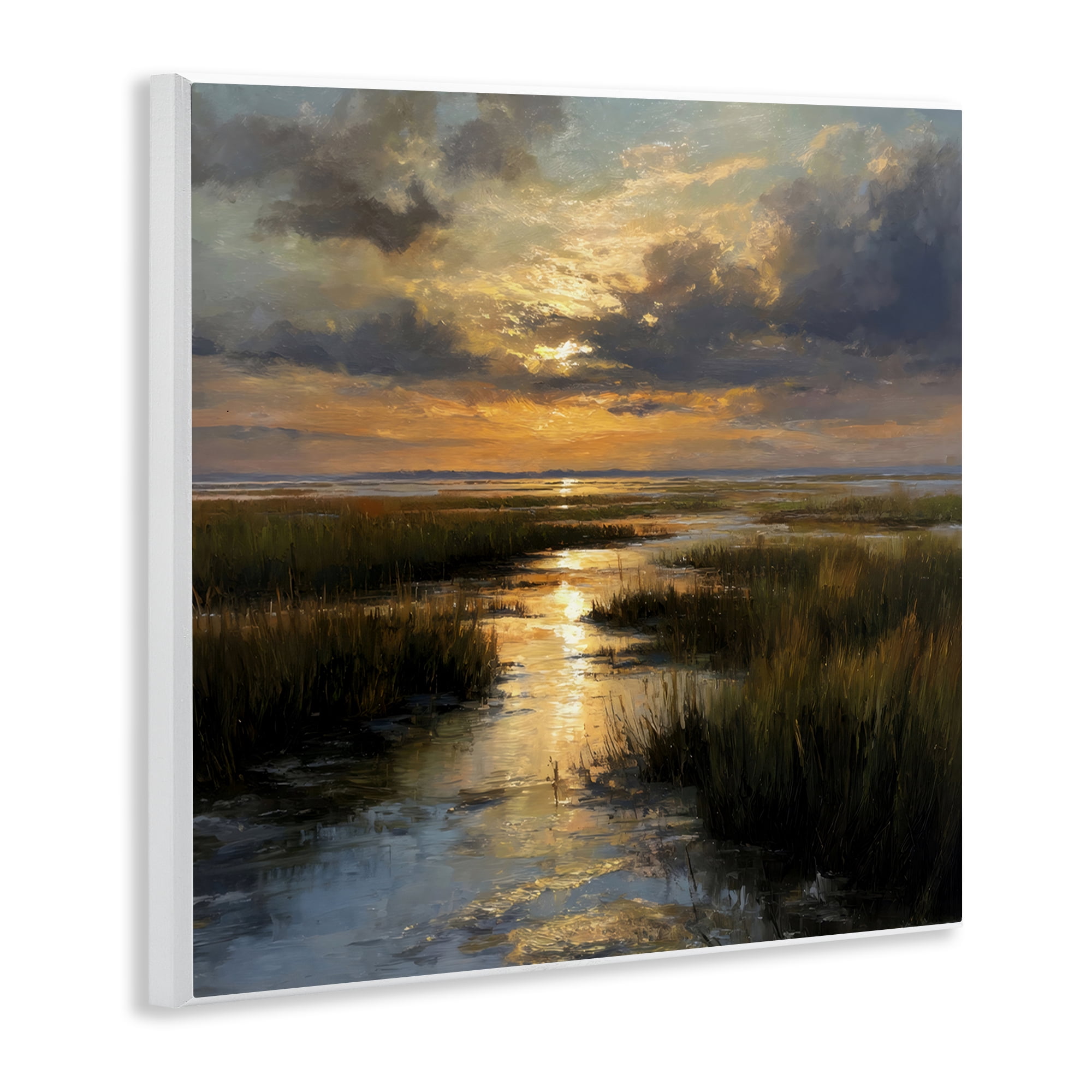 Stupell Industries Sunset Over Marshland Wall Plaque Art, design by Petal Prints Design