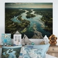 thumbnail image 2 of Designart "Botswana s Okavango Delta I" Landscapes Print on Natural Pine Wood, 2 of 5