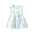 thumbnail image 2 of LOVZFMLL Robe d'Été à Imprimé Floral pour Filles Robe en Soie pour Filles Robe pour Enfants, 2 of 3