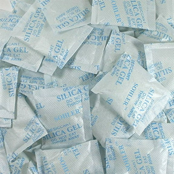 SOHLER 5 Gram Pack of 50 Silica Gel Desiccant Packets Drying Agent Moisture Absorber Dehumidifiers (Ship from USA)