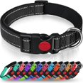 thumbnail image 1 of Collar para Perro, Collar de Nailon Reflectante Ajustable clásico con Malla Transpirable Acolchada Suave para Perros medianos, M, Negro, 1 of 5