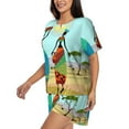 thumbnail image 2 of Qekee African Women Women's Pajama Set Short Sleeve Sleepwear Summer Home Wear with Pockets Soft Short Sleeve Shirt - African Women, 2 of 9
