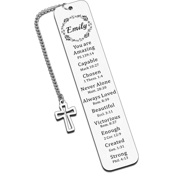 Personalized Bible Bookmarks for Women Men - Easter Basket Stuffers for Girls Boys Custom Religious Christian Gifts for Women Baptism Gifts for Teens First Communion Confirmation Birthday Graduation