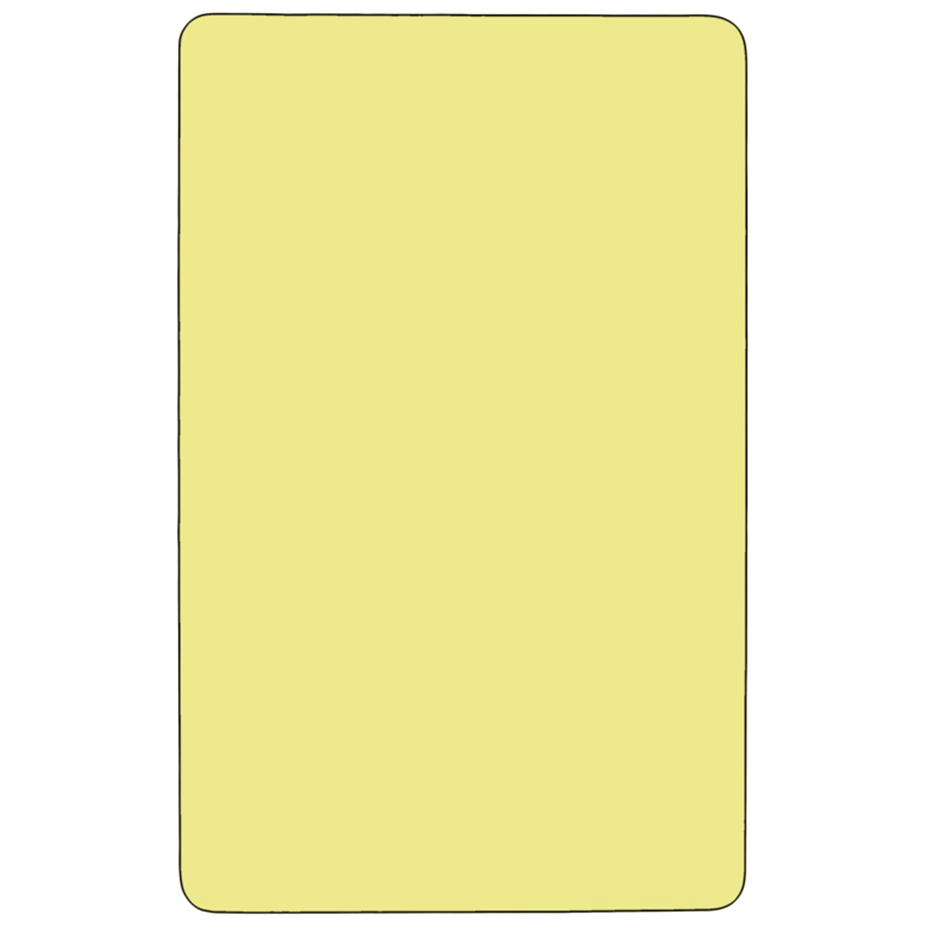 F/&F Furniture Group 30.500 Yellow Rectangular HP Laminate Activity Table with Standard Height Adjustable Legs