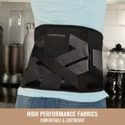 Copper Fit Power Core Back Belt with Power X Straps and Adjustable Lumbar Support, Waists 36 - 48, Large/XL