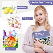 Hapric Marker Paper Pad Sketch Book, 9x12 inch, 50 Pages, 2 Count, 2 Pack