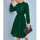thumbnail image 5 of Vestido de mujer, vestido de color sólido, mangas raglán redondas, vestido elegante, resistente y duradero, 5 of 7
