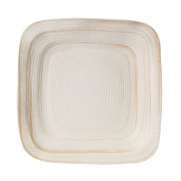 Della Terra Melamine Stoneware 11 Off White Irregular Square Plate Walmart Com Walmart Com