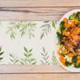 thumbnail image 2 of Remain Unique Linen Table Runner with Green Leaf Pattern 13x72 inch for Spring Summer Home Kitchen Table Decor, 2 of 5