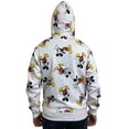 thumbnail image 2 of Disney Men's Mickey Mouse All-Over Print Zip Hoodie Sweatshirt White, 2 of 5