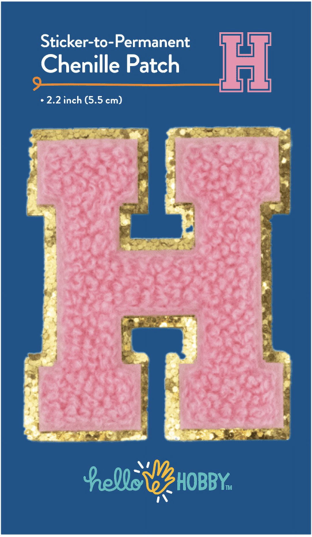 (6 pack) Hello Hobby Chenille H Pink Patch